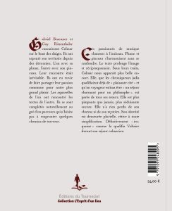 Quatrième de couverture du beau livre "Colmar sur le bout des doigts", collection L'Esprit d'un lieu — Éditions du Tourneciel — aquarelles de Guy Ritzenthaler, textes de Gabriel Braeuner