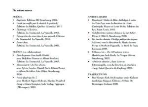 Extrait, pages du livre «Oraison des deux rives», collection d’Fladdermüs — Éditions du Tourneciel — poèmes de Jean-Christophe Meyer (18)